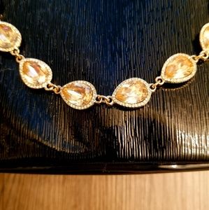 Amber Teardrop Necklace- Costume